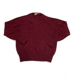 LORD JEFF WOMEN’s Burgundy 100% SHETLAND WOOL Sweater SIZE XL